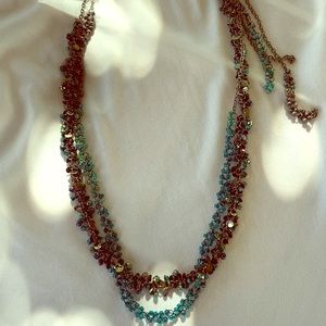 Multilayered vintage style beaded necklace.
